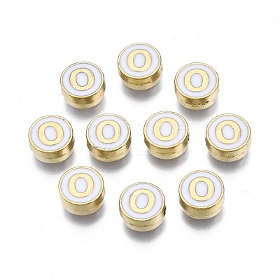 Alloy Enamel Beads ENAM-N052-006-01O-RS-1