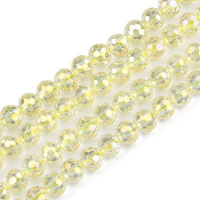 Electroplate Transparent Glass Beads EGLA-B013-02A-FR12-1