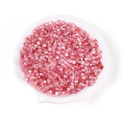 Transparent Spray Painted Glass Beads X1-EGLA-N018-4mm-07-1