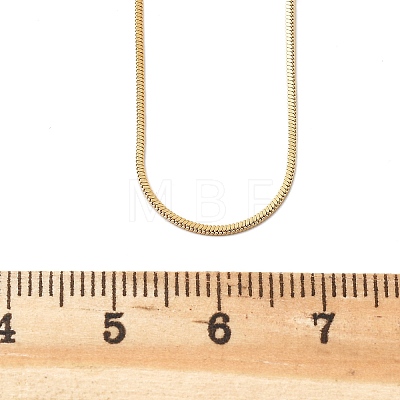 Ion Plating(IP) 304 Stainless Steel Snake Chains Necklaces LS-STAS-F094-24G-1