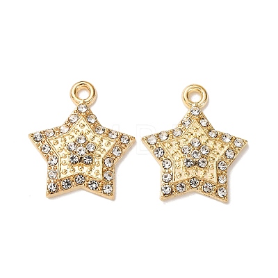 Alloy Pendants with Rhinestone FIND-H051-09G-1