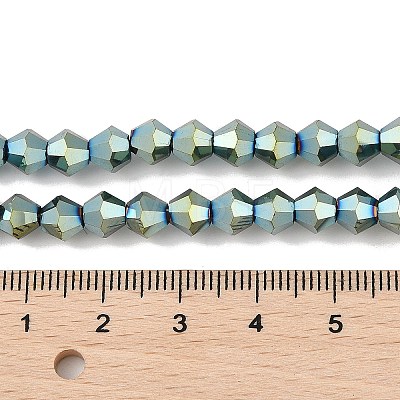 Electroplate Glass Bead Strands EGLA-Q078-6mm-80-1