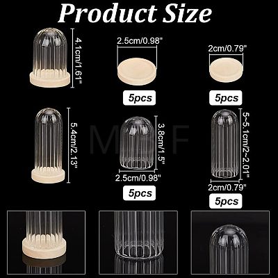  10Pcs Mini Glass Cloche Dome Covers DIY-NB0007-59-1