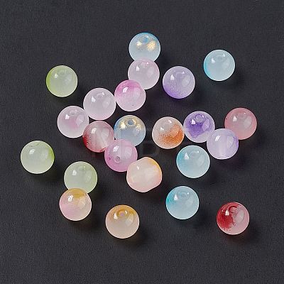 Glass Imitation Jade Beads X-GLAA-P029-03A-1
