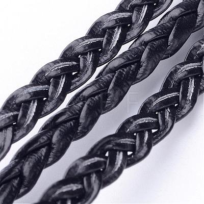 Braided Imitation Leather Cords X-LC-S002-5mm-02-1