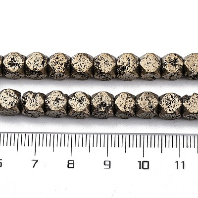 Electroplated Natural Lava Rock Beads Strands G-A256-C01-01E-1