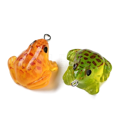 Luminous Transparent Resin Pendants RESI-F077-01P-1