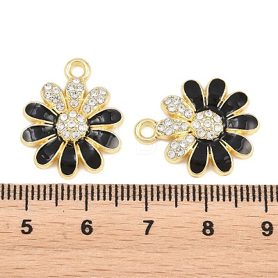 Alloy Black Enamel Pendants FIND-C095-04G-1