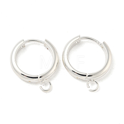 201 Stainless Steel Huggie Hoop Earring Findings STAS-P283-01Z-S-1