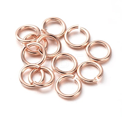 Eco-Friendly PVD Vacuum Plating & Long-Lasting Plated Brass Open Jump Rings LS-X-KK-E663-6mm-RG-1