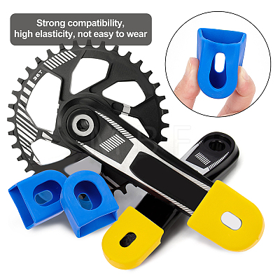 CHGCRAFT 20Pcs 5 Colors Silicone Bicycle Crank Arm Protectors FIND-CA0003-86-1