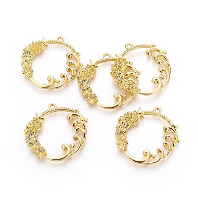 Alloy Open Back Bezel Pendants LS-PALLOY-P180-03G-1