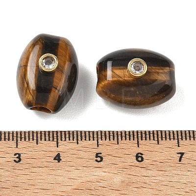 Natural Tiger Eye European Beads GG-CBA105B-02H-G-1