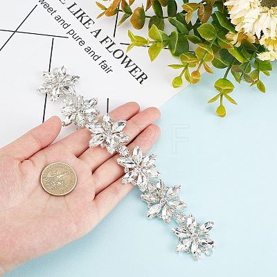 1Pc Shiny Flower Crystal Rhinestone Trim DIY-FG0003-37-1