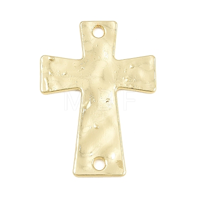 Textured Brass Connector Charm KK-CBA95AE-02B-G-1