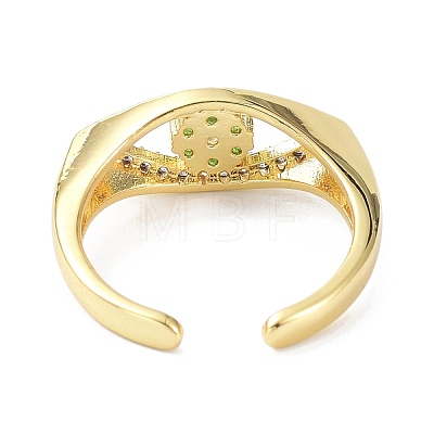 Evil Eye Real 18K Plated Cuff Rings for Women Gift ZIRC-C021-03G-03-1