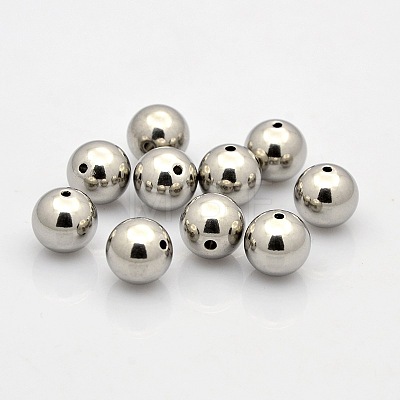 Round 201 Stainless Steel Beads STAS-N020-02-10mm-1