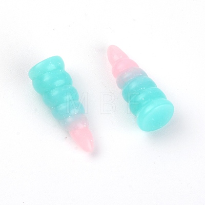 Resin Cabochons RESI-WH0014-43F-1