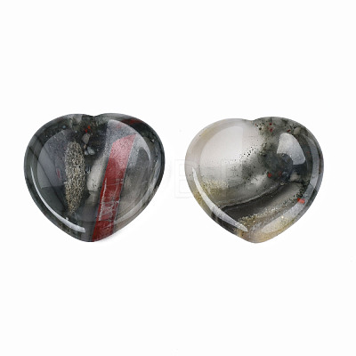 Natural Bloodstone Thumb Worry Stone G-N0325-01S-1