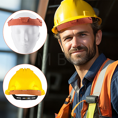 12Pcs Fabric & Sponge Safe Hard Hat Sweatband AJEW-WR0003-84-1