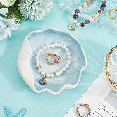 Ocean Themed Ceramic Jewelry Plate AJEW-WH20064-37E-1