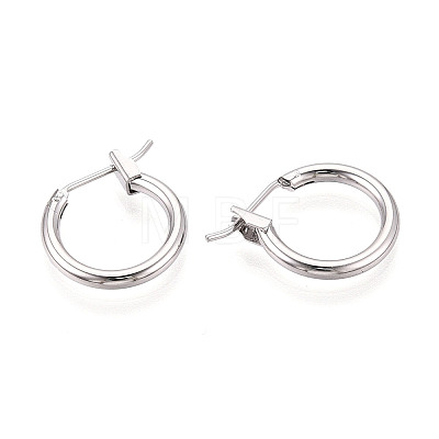 304 Stainless Steel Hoop Earrings EJEW-T048-25A-P-1