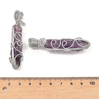 Natural Amethyst Pendants G-K338-28P-06-1