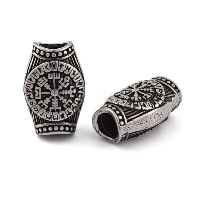 304 Stainless Steel European Beads STAS-G334-04AS-1