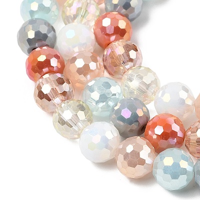 Electroplate Glass Beads Strands EGLA-D300-06-8mm-19-1