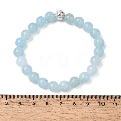 Natural Quartz(Dyed) Stretch Bracelets BJEW-JB01699-05-1