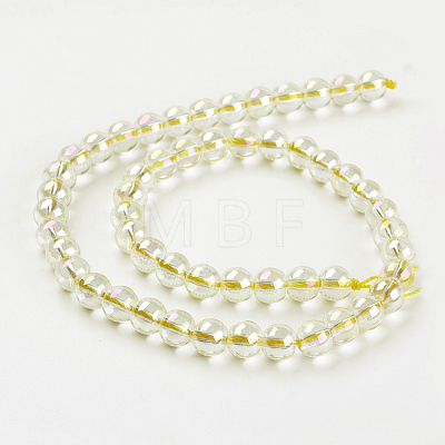 Electroplate Glass Beads Strands GLAA-K025-FR-6mm-A04-1