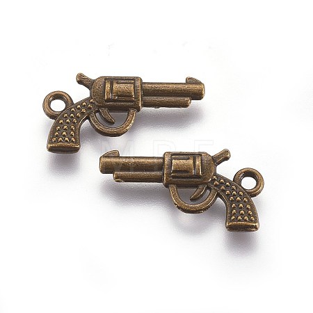 Zinc Alloy Gun Necklace Pendant EA9073Y-AB-1