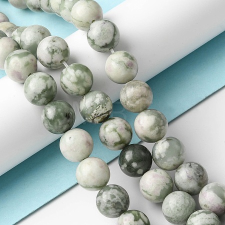 Natural Peace Jade Beads Strands G-E598-04A-1