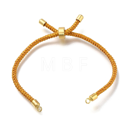 Braided Cotton Cord Slider Bracelet Making MAK-R001-01G-14-1