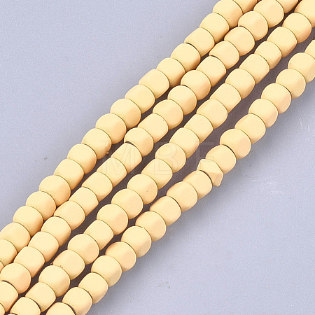 Spray Painted Non-magnetic Synthetic Hematite Beads Strands G-T116-14-07-1