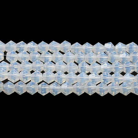 Imitation Jade Glass Beads Strands GLAA-F029-J4mm-05-1