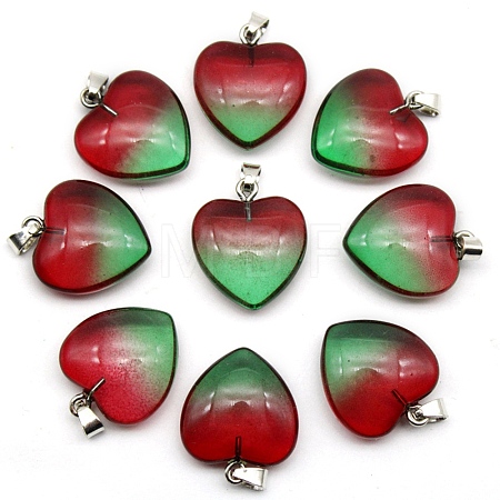 Spray Painted Synthetic Quartz Pendant PW-WG99078-28-1