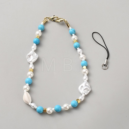 Synthetic Turquoise Mobile Straps X1-AJEW-SZC0005-46-1
