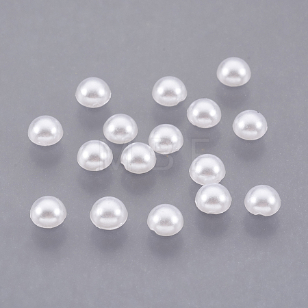 10000pcs ABS Plastic Imitation Pearl Cabochons SACR-S738-4mm-Z9-1