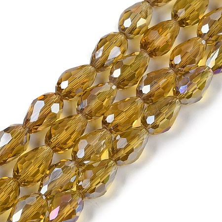 Transparent Electroplate Glass Beads Strands EGLA-N013-T4mm-B08-1