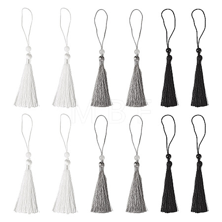 24Pcs 3 Colors Polyester Tassel Decorations OCOR-TADJ0007-01B-1