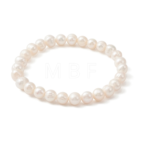 Natural Pearl Beaded Stretch Bracelets BJEW-JB09445-1