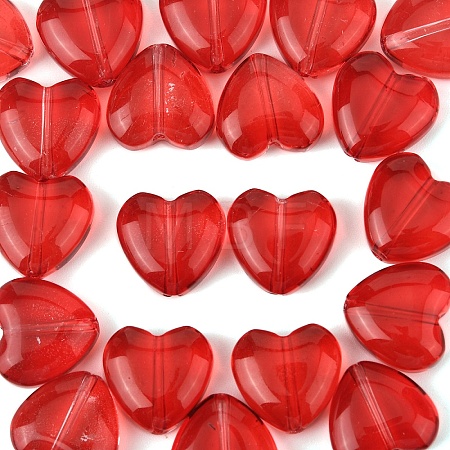 20Pcs Transparent Spray Painted Glass Beads GLAA-YW0004-79C-1