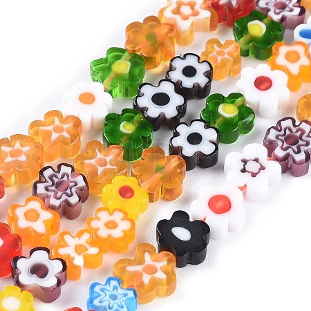 Handmade Millefiori Glass Bead Strands X-LAMP-J035-8mm-02-1