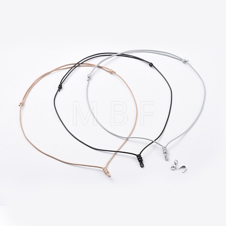 Adjustable Korean Waxed Polyester Cord Necklace Making Sets AJEW-JB00510-1