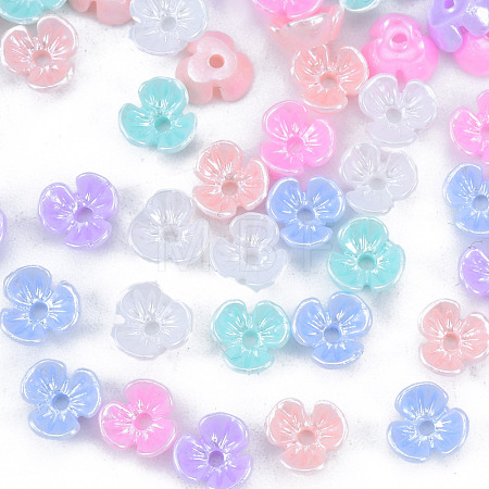 Resin Imitation Pearl Bead Caps RESI-N036-01A-1