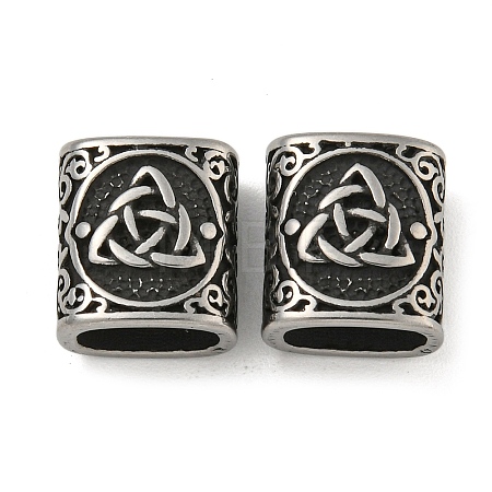 Retro 304 Stainless Steel Slide Charms STAS-B071-14AS-1