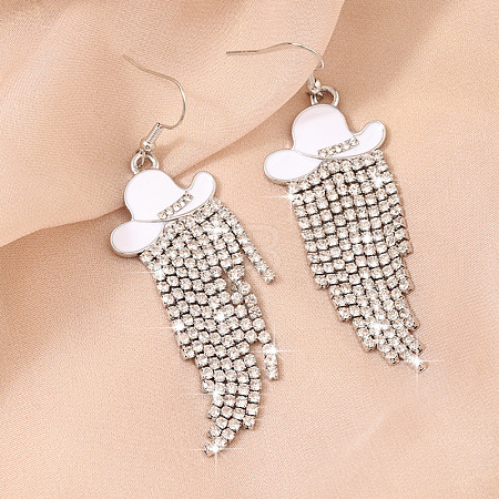 Alloy Rhinestone Dangle Earrings FS-WG4606E-16-1