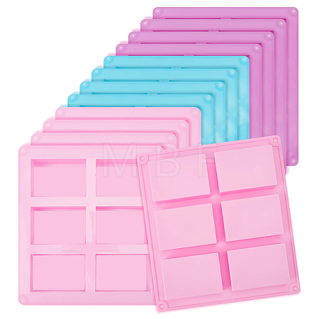 12Pcs 3 Colors Silicone Soap Molds DIY-GO0003-24-1