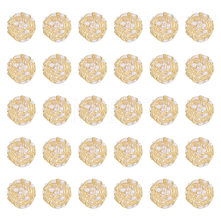 Wire Wrapped Acrylic Beads KK-DC0002-98-1